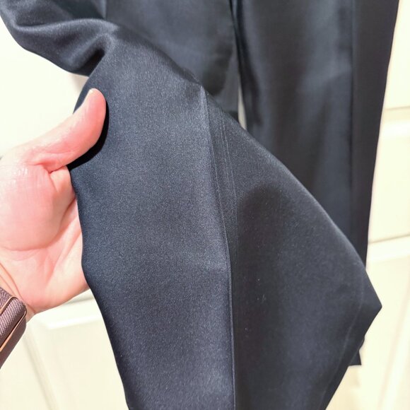 Sigrid Olsen Collection Black 100% Silk Ankle Pants Dressy Formal Minimalist 8 - Picture 4 of 12
